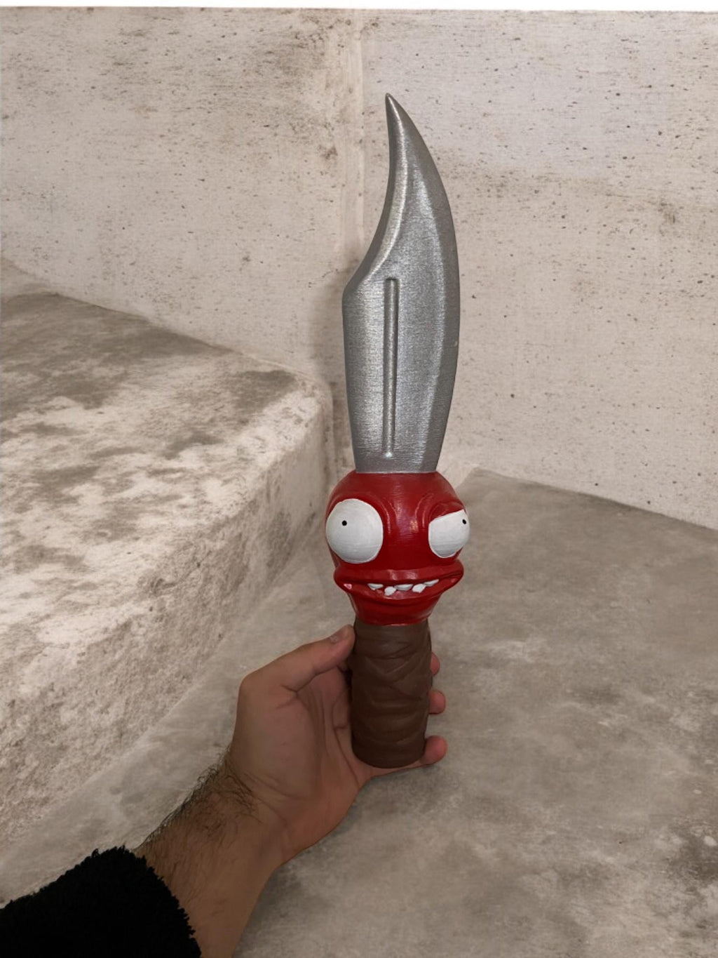 High on Life Knifey cosplay prop detail view
